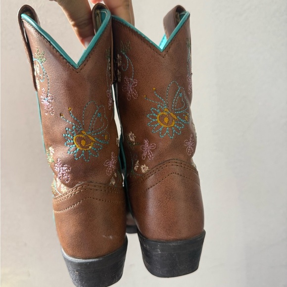 Shyanne Turquoise and Tan Western Boots - Picture 3 of 5